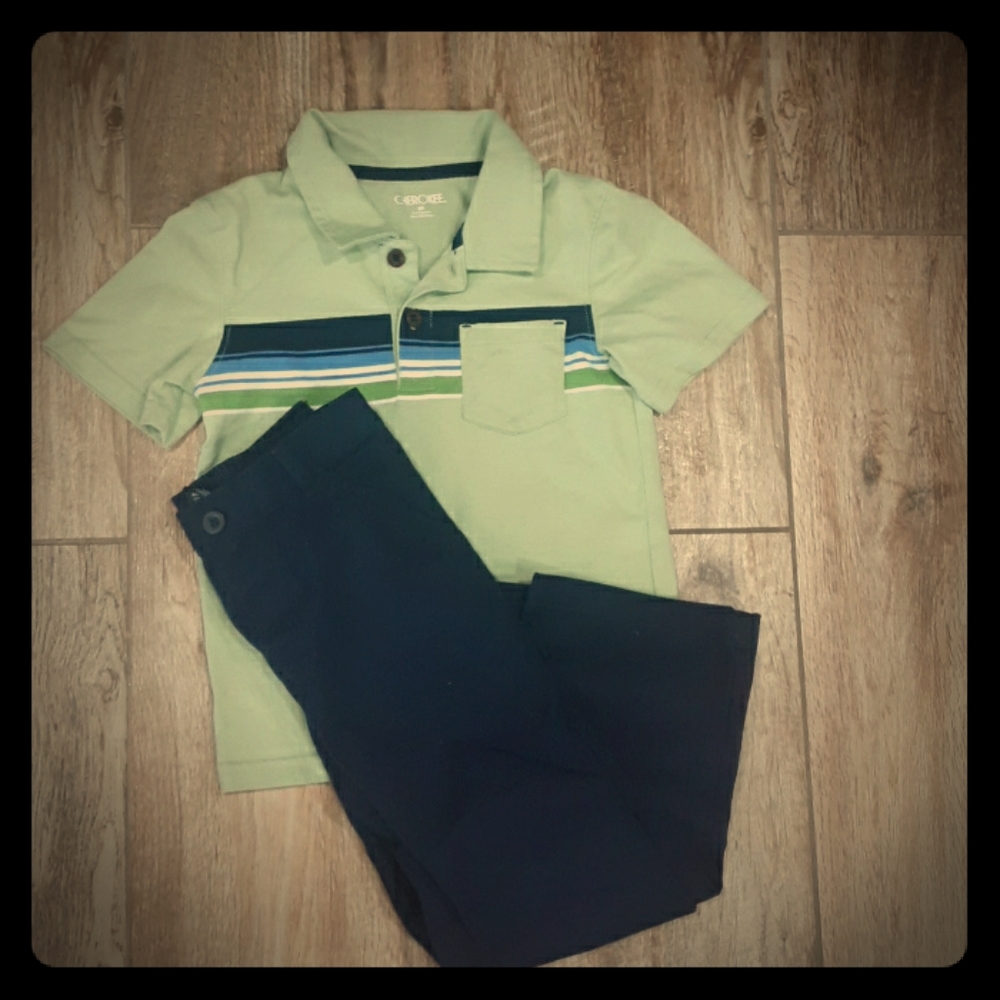 5T Set Pants & Polo Shirt George Cherokee Boys 5